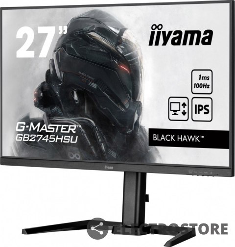 IIYAMA Monitor 27 cali GB2745HSU-B2 IPS,FHD,100Hz,1ms,2xUSB,300cd IIYAMA Monitor 27 cali GB2745HSU-B2 IPS,FHD,100Hz,1ms,2xUSB,300cd