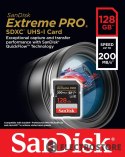 SanDisk Karta pamięci Extreme Pro SDXC 128GB 200/90 MB/s V30 UHS-I U3