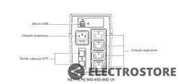 Socomec UPS NETYS PE 650VA/360W 230V/AVR/4XIEC,USB,LED