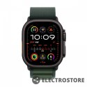 Apple Watch Ultra 2 GPS + Cellular, koperta 49 mm z tytanu w kolorze czarnym z opaską Alpine S w kolorze ciemnozielonym