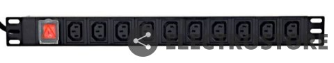 Gembird Listwa zasilająca rack PDU 10xC13 1U 16A C19 2m