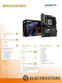 Gigabyte Płyta główna X870 A ELITE WIFI7 AM5 4DDR5 HDMI/USB-C ATX