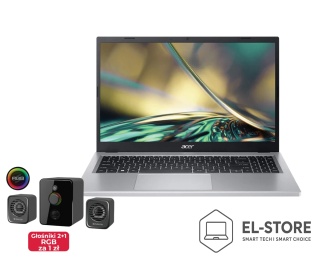 Laptop Acer Aspire 3 A315-510P-37W1 | Intel Core i3-N305 | 8GB RAM | 128GB eMMC 512GB SSD | 15,6" FHD | Windows 11