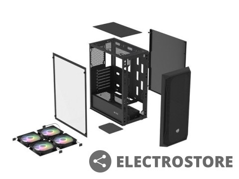 Natec Obudowa Fury Shobo SH4F RGB Midi Tower z oknem Czarna Natec Obudowa Fury Shobo SH4F RGB Midi Tower z oknem Czarna