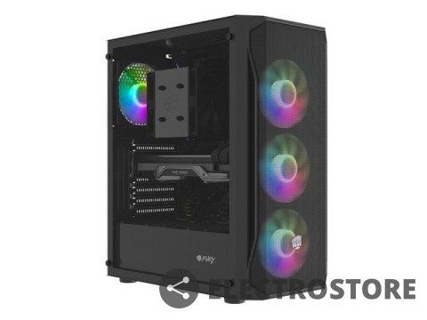 Natec Obudowa Fury Shobo SH4F RGB Midi Tower z oknem Czarna Natec Obudowa Fury Shobo SH4F RGB Midi Tower z oknem Czarna