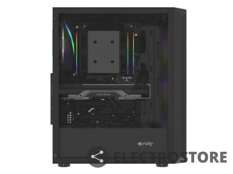 Natec Obudowa Fury Shobo SH4F RGB Midi Tower z oknem Czarna Natec Obudowa Fury Shobo SH4F RGB Midi Tower z oknem Czarna