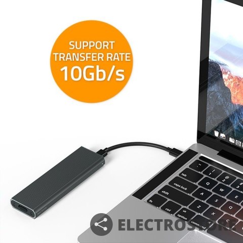 Qoltec Obudowa na dysk M.2 SSD | NVMe | PCIe | USB3.1 | 10Gb/s | 4TB | Grafit Qoltec Obudowa na dysk M.2 SSD | NVMe | PCIe | USB3.1 | 10Gb/s | 4TB | Grafit