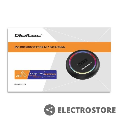 Qoltec Stacja dokujca dysków SSD M.2 | NVMe | SATA | USB-C | 2TB