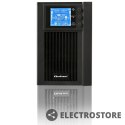 Qoltec Zasilacz awaryjny UPS, on-line, czysta fala sinusoidalna, 1KVA, 800W, LCD, USB