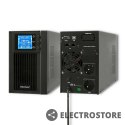 Qoltec Zasilacz awaryjny UPS, on-line, czysta fala sinusoidalna, 1KVA, 800W, LCD, USB