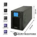 Qoltec Zasilacz awaryjny UPS, on-line, czysta fala sinusoidalna, 1KVA, 800W, LCD, USB