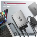 AXAGON ADSA-FPX Adapter USB-C 10Gbps SATA 6G 2.5"/3.5" SSD/HDD FASTPORT X, w tym zasilacz, 60cm USB-C/USB-A kabel