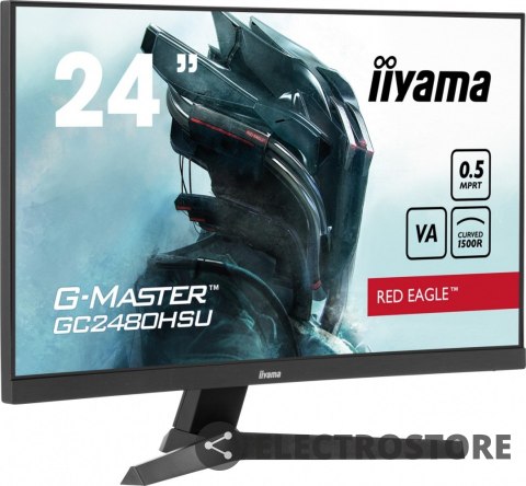 IIYAMA Monitor 24 cale GC2480HSU-B1,VA,180HZ,1500R,USBx2,0,5ms,300cd IIYAMA Monitor 24 cale GC2480HSU-B1,VA,180HZ,1500R,USBx2,0,5ms,300cd