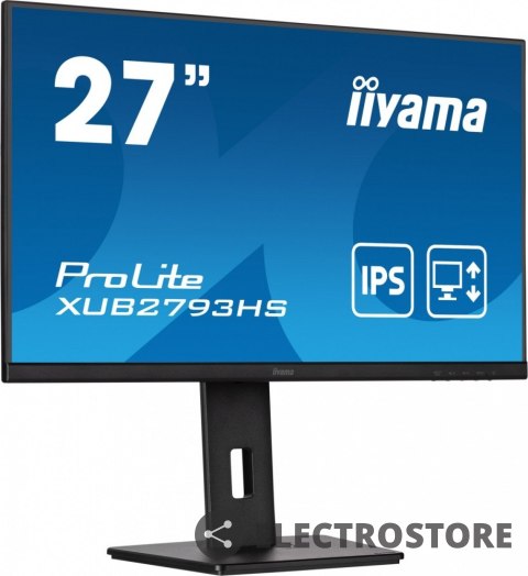 IIYAMA Monitor 27 cali XUB2793HS-B7,IPS,FHD,HDMI,DP,2x2W,300cd IIYAMA Monitor 27 cali XUB2793HS-B7,IPS,FHD,HDMI,DP,2x2W,300cd