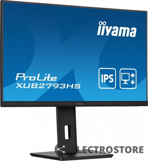 IIYAMA Monitor 27 cali XUB2793HS-B7,IPS,FHD,HDMI,DP,2x2W,300cd IIYAMA Monitor 27 cali XUB2793HS-B7,IPS,FHD,HDMI,DP,2x2W,300cd