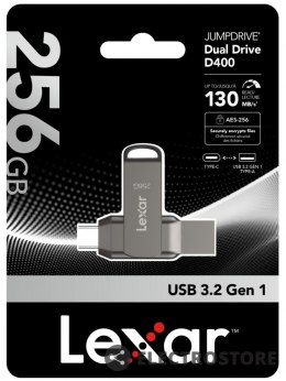 Lexar Pendrive Dual Drive D400 256GB USB-C/A 3.1 130MB/s