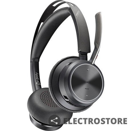 POLY Zestaw słuchawkowy z podstawką ładującą Focus 2 USB-C/A 9T9J5AA POLY Zestaw słuchawkowy z podstawką ładującą Focus 2 USB-C/A 9T9J5AA
