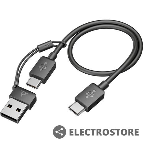 POLY Zestaw słuchawkowy z podstawką ładującą Focus 2 USB-C/A 9T9J5AA POLY Zestaw słuchawkowy z podstawką ładującą Focus 2 USB-C/A 9T9J5AA