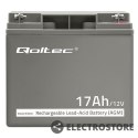 Qoltec Akumulator AGM 12V | 17Ah | max. 255A