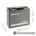 Qoltec Akumulator AGM 12V | 17Ah | max. 255A