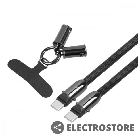 TB Kabel 2w1 USB C smycz 1m czarny