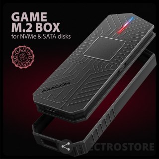 AXAGON EEM2-GAM Obudowa zewnętrzna aluminiowa USB-C 3.2 Gen 2 M.2 NVMe/SATA SSD Gaming