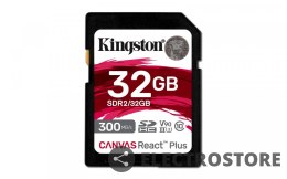 Kingston Karta pamięci SD 32GB Canvas React Plus 300/260 UHS-II U3