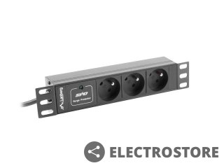 Lanberg Listwa zasilająca Rack PDU 10 cali 1U 3x PL 2m 16A 230V PL czarna