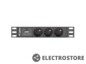 Lanberg Listwa zasilająca Rack PDU 10 cali 1U 3x PL 2m 16A 230V PL czarna