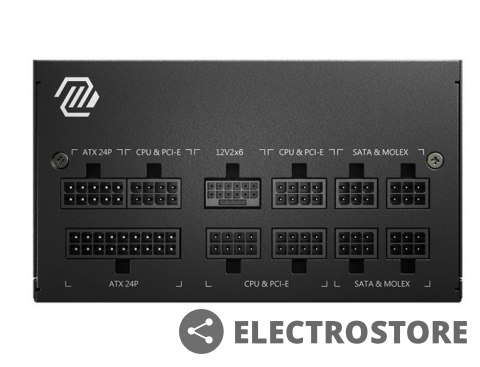 MSI Zasilacz MAG A750GL PCIE5 II 750 W 80PLUS GOLD F.MODULAR MSI Zasilacz MAG A750GL PCIE5 II 750 W 80PLUS GOLD F.MODULAR