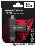 Patriot Dysk zewnętrzny SSD 512GB PVP30 Duo Compact 1000/1000 MB/s USB 3.2 USB-C