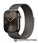 Apple Watch Series 10 GPS + Cellular, koperta 46 mm z tytanu w kolorze łupkowym z bransoletą mediolańską w kolorze tytanu łupkowego - 