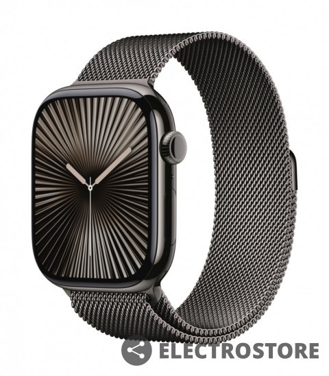 Apple Watch Series 10 GPS + Cellular, koperta 46 mm z tytanu w kolorze łupkowym z bransoletą mediolańską w kolorze tytanu łupkowego - Apple Watch Series 10 GPS + Cellular, koperta 46 mm z tytanu w kolorze łupkowym z bransoletą mediolańską w kolorze tytanu łupkowego -