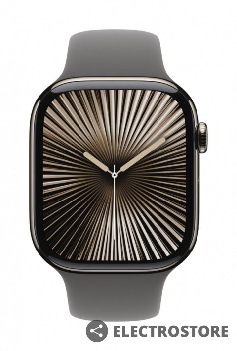 Apple Watch Series 10 GPS + Cellular, koperta 46 mm z tytanu w kolorze naturalnym z paskiem sportowym w kolorze górskiej szarości - ro Apple Watch Series 10 GPS + Cellular, koperta 46 mm z tytanu w kolorze naturalnym z paskiem sportowym w kolorze górskiej szarości - ro