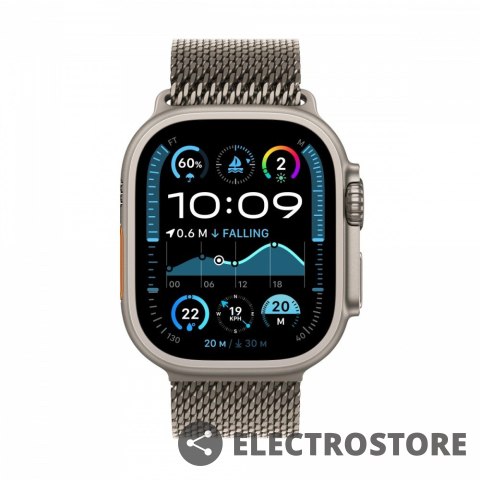 Apple Watch Ultra 2 GPS + Cellular, koperta 49 mm z tytanu w kolorze naturalnym z bransoletą mediolańską L z tytanu w kolorze natural Apple Watch Ultra 2 GPS + Cellular, koperta 49 mm z tytanu w kolorze naturalnym z bransoletą mediolańską L z tytanu w kolorze natural