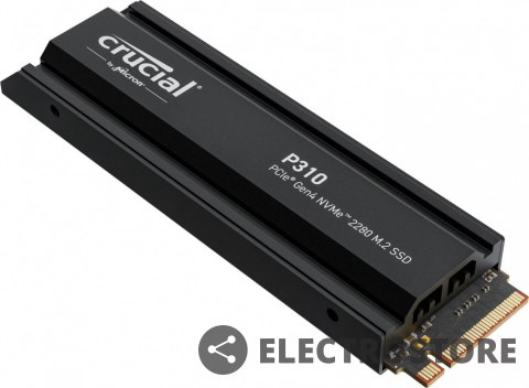 Crucial Dysk SSD P310 2TB M.2 NVMe PCIe 4.0 2280 radiator Crucial Dysk SSD P310 2TB M.2 NVMe PCIe 4.0 2280 radiator
