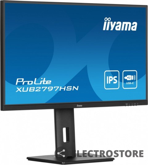 IIYAMA Monitor 27 cali XUB2797HSN-B2 IPS,FHD,USB-C Dock,HAS,300cd /5y/ IIYAMA Monitor 27 cali XUB2797HSN-B2 IPS,FHD,USB-C Dock,HAS,300cd /5y/