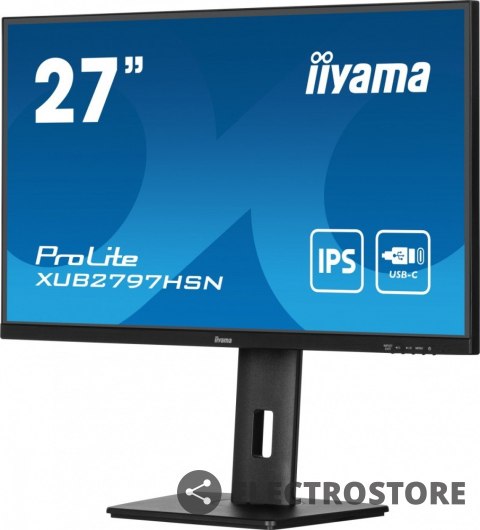 IIYAMA Monitor 27 cali XUB2797HSN-B2 IPS,FHD,USB-C Dock,HAS,300cd /5y/ IIYAMA Monitor 27 cali XUB2797HSN-B2 IPS,FHD,USB-C Dock,HAS,300cd /5y/