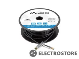 Lanberg Kabel HDMI M/M v2.0 CA-HDMI-20FB-0800-BK 80m czarny