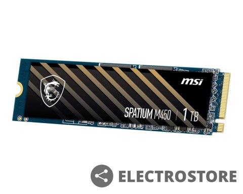 MSI Dysk SPATIUM M450 1TB V1 M.2 PCIe4 3600/3000MB/s MSI Dysk SPATIUM M450 1TB V1 M.2 PCIe4 3600/3000MB/s