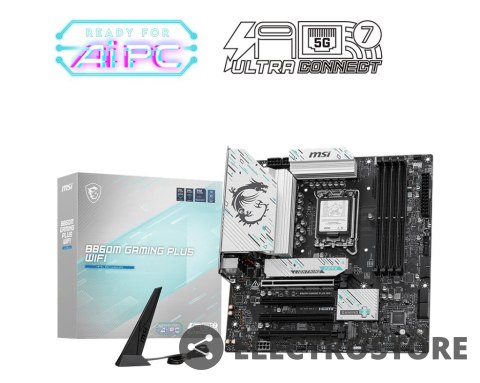 MSI Płyta główna B860M GAMING PLUS WIFI s1851 4DDR5 ATX MSI Płyta główna B860M GAMING PLUS WIFI s1851 4DDR5 ATX