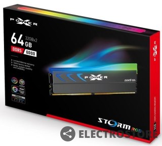 Silicon Power Pamięć DDR5 XPOWER Storm RGB 64GB/6000 2*32GB CL38 szara