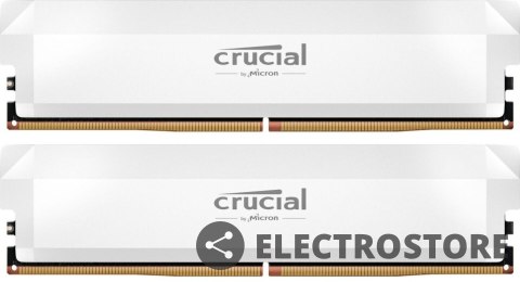 Crucial Pamięć DDR5 Pro OC 64/6000(2*32GB) CL40 biała Crucial Pamięć DDR5 Pro OC 64/6000(2*32GB) CL40 biała