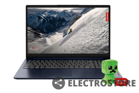 Laptop Lenovo 1-15IJL • N6000 • 12GB RAM • SSD 256GB • 15.6” FHD • Windows 11 • Granatowy • Edycja Komunijna + Maskotka Creeper Laptop Lenovo 1-15IJL • N6000 • 12GB RAM • SSD 256GB • 15.6” FHD • Windows 11 • Granatowy • Edycja Komunijna + Maskotka Creeper