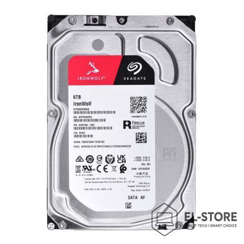 Seagate Dysk twardy HDD Seagate IronWolf 6TB 3,5" SATA ST6000VN006
