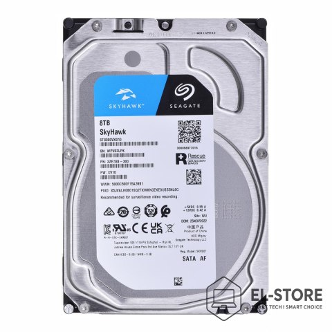 Seagate Dysk twardy HDD Seagate SkyHawk 8TB 3,5" SATA ST8000VX010