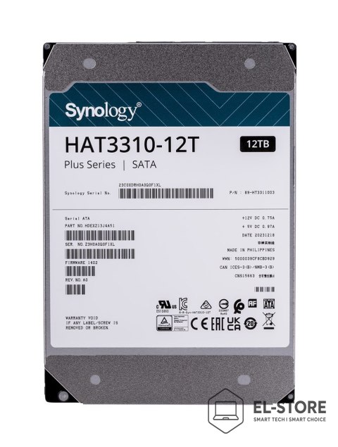 Synology Synology HDD Plus Series (12TB; 3.5"; SATA)