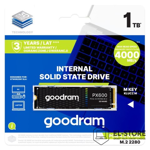 GoodRam Dysk SSD Goodram PX600 500GB M.2 PCIe NVME gen. 4 x4 3D NAND