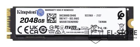 Kingston Dysk SSD Kingston KC3000 (2TB; M.2 2280; PCIe 4.0 x4 NVMe; SKC3000D/2048G)