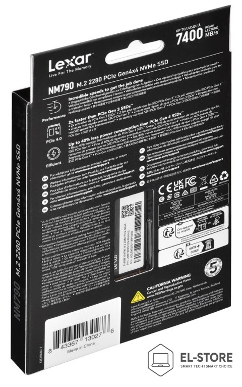 Lexar Dysk SSD Lexar NM790 512GB M.2 PCIe NVMe